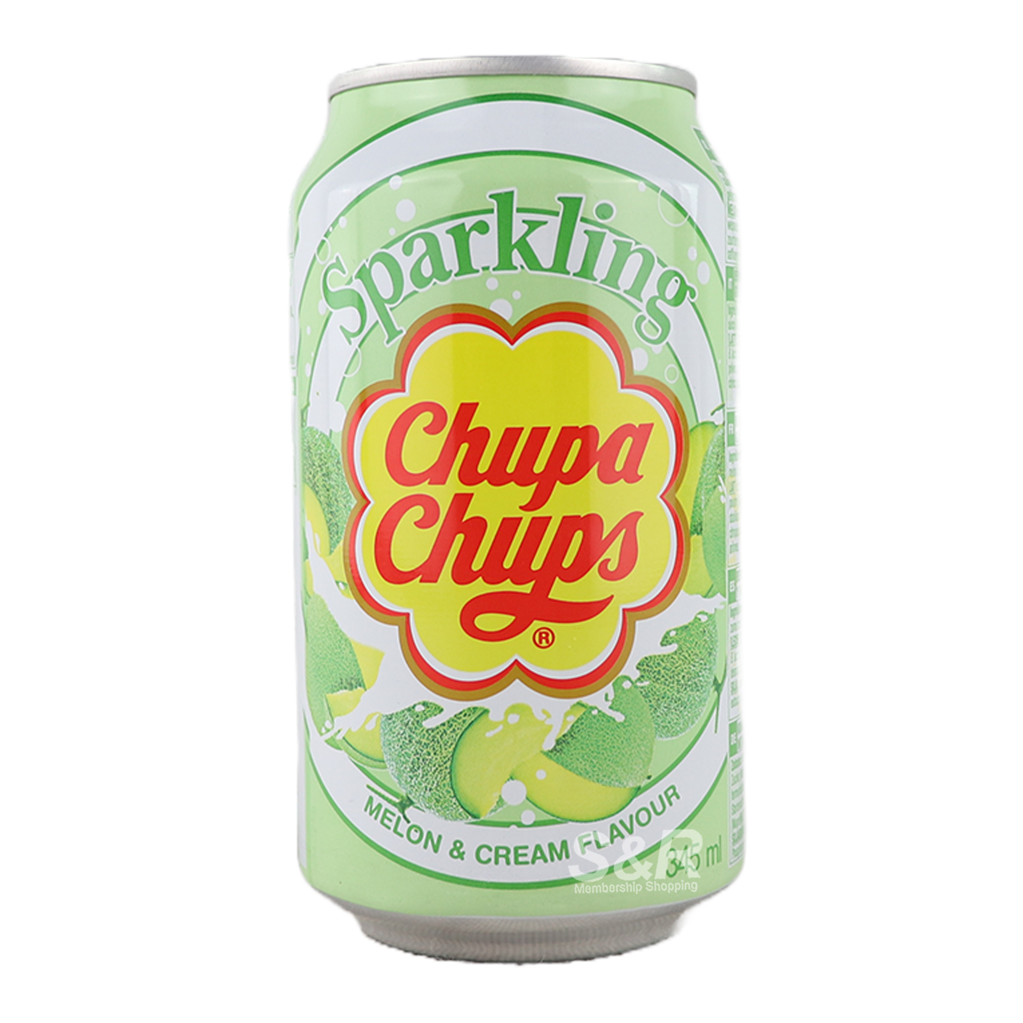 Chupa Chups Sparkling Melon & Cream Soda 345mL
